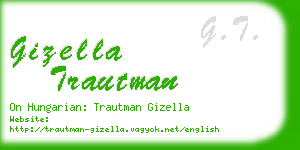 gizella trautman business card